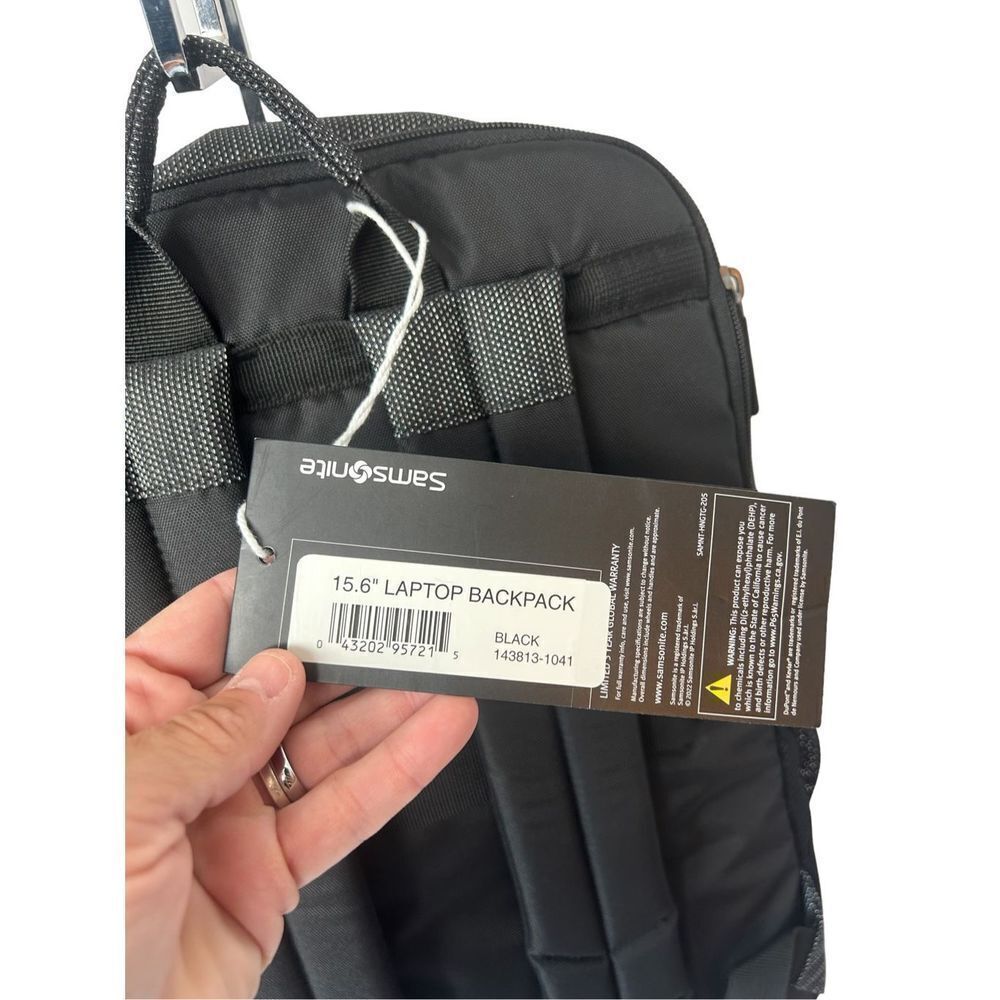 Samsonite Business 15.6” backpack black backpack NWT - Picture 3 of 12